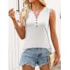 imageANRABESS Women Henley Tank Sleeveless Tops 2026 Casual Summer Work ShirtsWhite