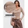 imageANRABESS Women Long Sleeve Button Down Shirts Ribbed Knit Slim Fitted Crop Tops 2026 Fall Y2K Dressy Casual Trendy OutfitsLight Camel