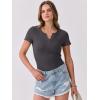 imageANRABESS Women Short Sleeve Tops V Neck Rib Knit Slim Fit Shirts Basic Tee 2026 Summer Casual TShirt Outfits ClothesDeep Grey