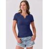 imageANRABESS Women Short Sleeve Tops V Neck Rib Knit Slim Fit Shirts Basic Tee 2026 Summer Casual TShirt Outfits ClothesNavy Blue
