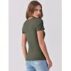 imageANRABESS Women Short Sleeve V Neck Ribbed Knit Fitted Shirts Basic Tees Tops 2026 Summer Casual TShirts Going Out OutfitsArmy Green