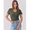 imageANRABESS Women Short Sleeve V Neck Ribbed Knit Fitted Shirts Basic Tees Tops 2026 Summer Casual TShirts Going Out OutfitsArmy Green