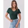 imageANRABESS Women Short Sleeve V Neck Ribbed Knit Fitted Shirts Basic Tees Tops 2026 Summer Casual TShirts Going Out OutfitsForest Green