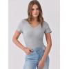 imageANRABESS Women Short Sleeve V Neck Ribbed Knit Fitted Shirts Basic Tees Tops 2026 Summer Casual TShirts Going Out OutfitsLight Gray