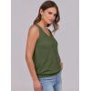 imageANRABESS Women Tank Tops Summer V Neck Sleeveless Casual Loose Fit Cute Cami Basic T Shirts Solid Tees 2026 Trendy OutfitsArmy Green