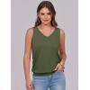 imageANRABESS Women Tank Tops Summer V Neck Sleeveless Casual Loose Fit Cute Cami Basic T Shirts Solid Tees 2026 Trendy OutfitsArmy Green