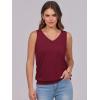 imageANRABESS Women Tank Tops Summer V Neck Sleeveless Casual Loose Fit Cute Cami Basic T Shirts Solid Tees 2026 Trendy OutfitsBurgundy