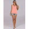 imageANRABESS Women Tank Tops Summer V Neck Sleeveless Casual Loose Fit Cute Cami Basic T Shirts Solid Tees 2026 Trendy OutfitsCoral