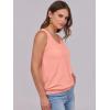 imageANRABESS Women Tank Tops Summer V Neck Sleeveless Casual Loose Fit Cute Cami Basic T Shirts Solid Tees 2026 Trendy OutfitsCoral
