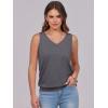 imageANRABESS Women Tank Tops Summer V Neck Sleeveless Casual Loose Fit Cute Cami Basic T Shirts Solid Tees 2026 Trendy OutfitsDark Grey
