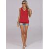 imageANRABESS Women Tank Tops Summer V Neck Sleeveless Casual Loose Fit Cute Cami Basic T Shirts Solid Tees 2026 Trendy OutfitsDeep Red