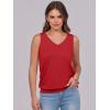 imageANRABESS Women Tank Tops Summer V Neck Sleeveless Casual Loose Fit Cute Cami Basic T Shirts Solid Tees 2026 Trendy OutfitsDeep Red