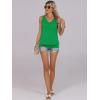 imageANRABESS Women Tank Tops Summer V Neck Sleeveless Casual Loose Fit Cute Cami Basic T Shirts Solid Tees 2026 Trendy OutfitsGreen
