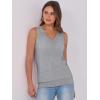 imageANRABESS Women Tank Tops Summer V Neck Sleeveless Casual Loose Fit Cute Cami Basic T Shirts Solid Tees 2026 Trendy OutfitsGrey