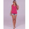 imageANRABESS Women Tank Tops Summer V Neck Sleeveless Casual Loose Fit Cute Cami Basic T Shirts Solid Tees 2026 Trendy OutfitsHot Pink