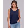 imageANRABESS Women Tank Tops Summer V Neck Sleeveless Casual Loose Fit Cute Cami Basic T Shirts Solid Tees 2026 Trendy OutfitsNavy Blue