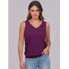 imageANRABESS Women Tank Tops Summer V Neck Sleeveless Casual Loose Fit Cute Cami Basic T Shirts Solid Tees 2026 Trendy OutfitsPurple