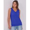 imageANRABESS Women Tank Tops Summer V Neck Sleeveless Casual Loose Fit Cute Cami Basic T Shirts Solid Tees 2026 Trendy OutfitsRoyal Blue