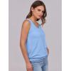 imageANRABESS Women Tank Tops Summer V Neck Sleeveless Casual Loose Fit Cute Cami Basic T Shirts Solid Tees 2026 Trendy OutfitsSky Blue