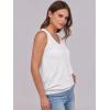 imageANRABESS Women Tank Tops Summer V Neck Sleeveless Casual Loose Fit Cute Cami Basic T Shirts Solid Tees 2026 Trendy OutfitsWhite