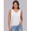 imageANRABESS Women Tank Tops Summer V Neck Sleeveless Casual Loose Fit Cute Cami Basic T Shirts Solid Tees 2026 Trendy OutfitsWhite