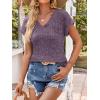 imageANRABESS Women Tops Summer Sweaters Short Sleeve V Neck Shirts 2026 Spring Fashion Dressy Casual Business Tunic BlousesPurple