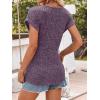 imageANRABESS Women Tops Summer Sweaters Short Sleeve V Neck Shirts 2026 Spring Fashion Dressy Casual Business Tunic BlousesPurple