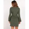 imageANRABESS Womens 2026 Fall Dress Long Lantern Sleeve Ribbed Knit Casual Tie Waist Lightweight Mini Sweater DressDeep Green