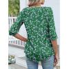 imageANRABESS Womens 34 Sleeve Blouses Dressy Casual Double Layers Shirts Flowy Tunic Top 2026 Spring Beach Vacation ClothesFloral Green
