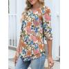 imageANRABESS Womens 34 Sleeve Blouses Dressy Casual Double Layers Shirts Flowy Tunic Top 2026 Spring Beach Vacation ClothesFloral Pink