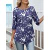 imageANRABESS Womens 34 Sleeve Blouses Dressy Casual Double Layers Shirts Flowy Tunic Top 2026 Spring Beach Vacation ClothesFloral Purple