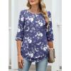 imageANRABESS Womens 34 Sleeve Blouses Dressy Casual Double Layers Shirts Flowy Tunic Top 2026 Spring Beach Vacation ClothesFloral Purple
