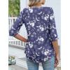 imageANRABESS Womens 34 Sleeve Blouses Dressy Casual Double Layers Shirts Flowy Tunic Top 2026 Spring Beach Vacation ClothesFloral Purple