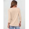 imageANRABESS Womens 34 Sleeve Tops Henley Shirts Casual Trendy Button T Shirts 2026 Summer Basic TunicApricot