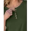 imageANRABESS Womens 34 Sleeve Tops Henley Shirts Casual Trendy Button T Shirts 2026 Summer Basic TunicArmy Green