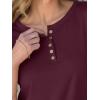 imageANRABESS Womens 34 Sleeve Tops Henley Shirts Casual Trendy Button T Shirts 2026 Summer Basic TunicBurgundy