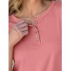 imageANRABESS Womens 34 Sleeve Tops Henley Shirts Casual Trendy Button T Shirts 2026 Summer Basic TunicCoral Pink