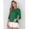 imageANRABESS Womens 34 Sleeve Tops Henley Shirts Casual Trendy Button T Shirts 2026 Summer Basic TunicGreen