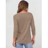 imageANRABESS Womens 34 Sleeve Tops Henley Shirts Casual Trendy Button T Shirts 2026 Summer Basic TunicKhaki