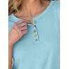 imageANRABESS Womens 34 Sleeve Tops Henley Shirts Casual Trendy Button T Shirts 2026 Summer Basic TunicLight Blue