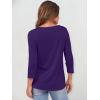 imageANRABESS Womens 34 Sleeve Tops Henley Shirts Casual Trendy Button T Shirts 2026 Summer Basic TunicPurple