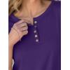 imageANRABESS Womens 34 Sleeve Tops Henley Shirts Casual Trendy Button T Shirts 2026 Summer Basic TunicPurple