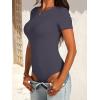 imageANRABESS Womens Bodysuits Short Sleeve Crew Neck Slim Fit Casual Tops Ribbed Knit Soft Basic Tee Shirts Trendy Outfits 2026Charcoal