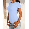 imageANRABESS Womens Bodysuits Short Sleeve Crew Neck Slim Fit Casual Tops Ribbed Knit Soft Basic Tee Shirts Trendy Outfits 2026Light Blue
