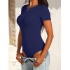 imageANRABESS Womens Bodysuits Short Sleeve Crew Neck Slim Fit Casual Tops Ribbed Knit Soft Basic Tee Shirts Trendy Outfits 2026Navy Blue