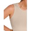 imageANRABESS Womens Crop Tank Tops High Neck Sleeveless Ribbed Knit Slim Fit Shirts 2026 Summer Casual Basic Workout ClothesBeige