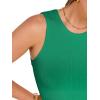 imageANRABESS Womens Crop Tank Tops High Neck Sleeveless Ribbed Knit Slim Fit Shirts 2026 Summer Casual Basic Workout ClothesGreen
