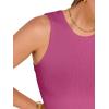 imageANRABESS Womens Crop Tank Tops High Neck Sleeveless Ribbed Knit Slim Fit Shirts 2026 Summer Casual Basic Workout ClothesHot Pink
