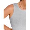 imageANRABESS Womens Crop Tank Tops High Neck Sleeveless Ribbed Knit Slim Fit Shirts 2026 Summer Casual Basic Workout ClothesLight Gray