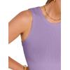 imageANRABESS Womens Crop Tank Tops High Neck Sleeveless Ribbed Knit Slim Fit Shirts 2026 Summer Casual Basic Workout ClothesLight Purple